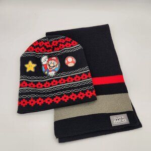 Boys Super Mario Hat & Scarf